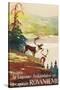 Visit Lapland and Rovaniemi, Finland, Poster in French-null-Stretched Canvas