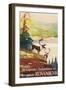 Visit Lapland and Rovaniemi, Finland, Poster in French-null-Framed Giclee Print