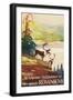 Visit Lapland and Rovaniemi, Finland, Poster in French-null-Framed Giclee Print