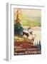 Visit Lapland and Rovaniemi, Finland, Poster in French-null-Framed Giclee Print