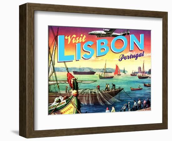 Visit Lisbon-The Saturday Evening Post-Framed Giclee Print