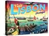 Visit Lisbon-The Saturday Evening Post-Stretched Canvas