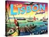 Visit Lisbon-The Saturday Evening Post-Stretched Canvas