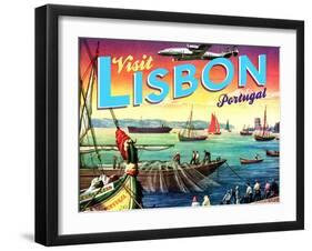 Visit Lisbon-The Saturday Evening Post-Framed Giclee Print