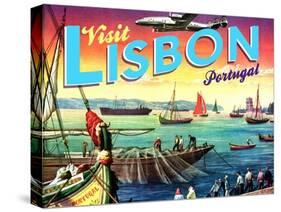 Visit Lisbon-The Saturday Evening Post-Stretched Canvas