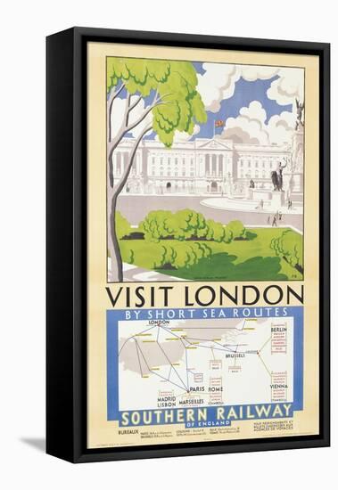 'Visit London', Poster Advertising Southern Railway, 1929-null-Framed Stretched Canvas