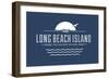 Visit Long Beach Island - Where the sun sets on New Jersey-Lantern Press-Framed Art Print