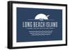 Visit Long Beach Island - Where the sun sets on New Jersey-Lantern Press-Framed Art Print