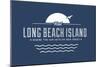 Visit Long Beach Island - Where the sun sets on New Jersey-Lantern Press-Mounted Art Print