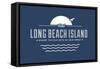 Visit Long Beach Island - Where the sun sets on New Jersey-Lantern Press-Framed Stretched Canvas