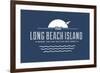 Visit Long Beach Island - Where the sun sets on New Jersey-Lantern Press-Framed Premium Giclee Print