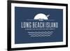 Visit Long Beach Island - Where the sun sets on New Jersey-Lantern Press-Framed Premium Giclee Print