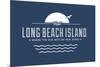 Visit Long Beach Island - Where the sun sets on New Jersey-Lantern Press-Mounted Premium Giclee Print