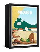 Visit Mexico-The Saturday Evening Post-Framed Stretched Canvas