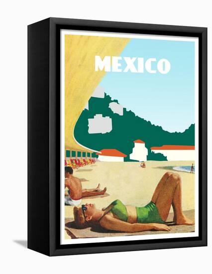 Visit Mexico-The Saturday Evening Post-Framed Stretched Canvas