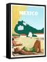 Visit Mexico-The Saturday Evening Post-Framed Stretched Canvas