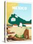 Visit Mexico-The Saturday Evening Post-Stretched Canvas