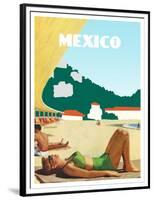 Visit Mexico-The Saturday Evening Post-Framed Premium Giclee Print