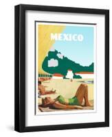 Visit Mexico-The Saturday Evening Post-Framed Giclee Print