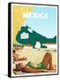 Visit Mexico-The Saturday Evening Post-Framed Stretched Canvas