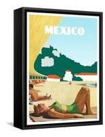 Visit Mexico-The Saturday Evening Post-Framed Stretched Canvas