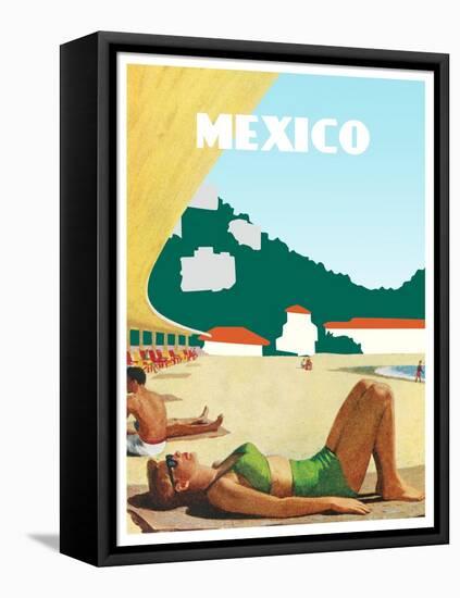 Visit Mexico-The Saturday Evening Post-Framed Stretched Canvas