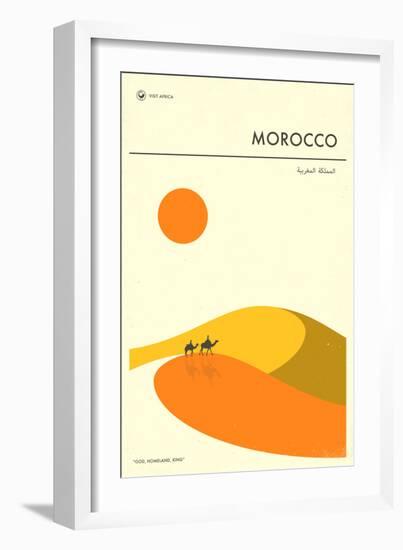 Visit Morocco-Jazzberry Blue-Framed Art Print