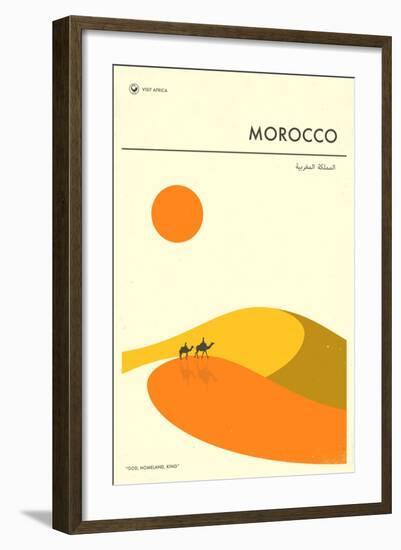 Visit Morocco-Jazzberry Blue-Framed Art Print
