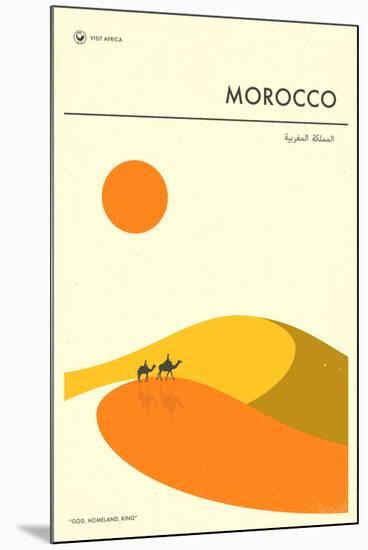 Visit Morocco-Jazzberry Blue-Mounted Art Print