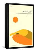 Visit Morocco-Jazzberry Blue-Framed Stretched Canvas