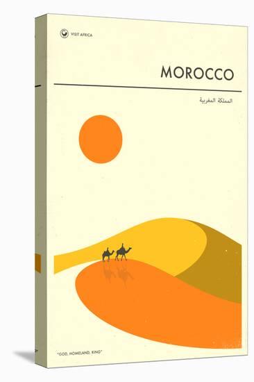 Visit Morocco-Jazzberry Blue-Stretched Canvas