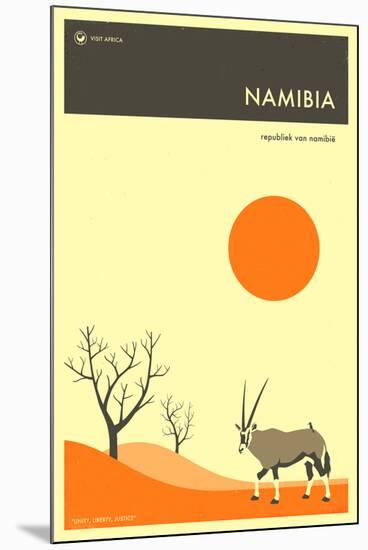 Visit Namibia-Jazzberry Blue-Mounted Art Print