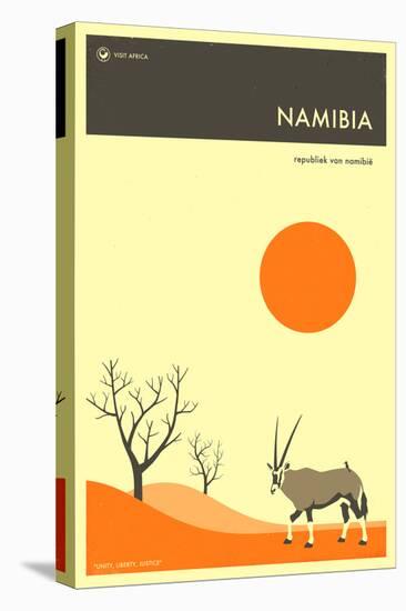 Visit Namibia-Jazzberry Blue-Stretched Canvas