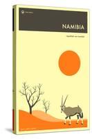 Visit Namibia-Jazzberry Blue-Stretched Canvas