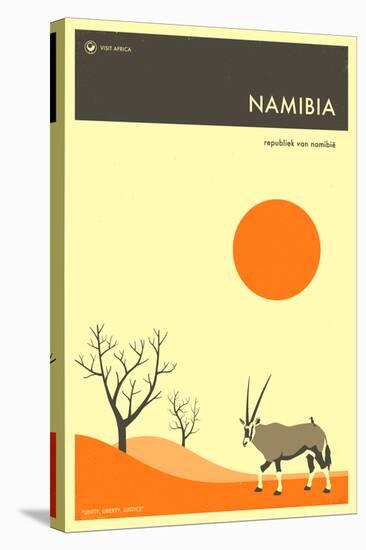 Visit Namibia-Jazzberry Blue-Stretched Canvas