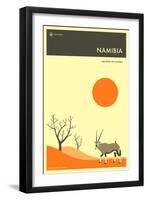 Visit Namibia-Jazzberry Blue-Framed Art Print
