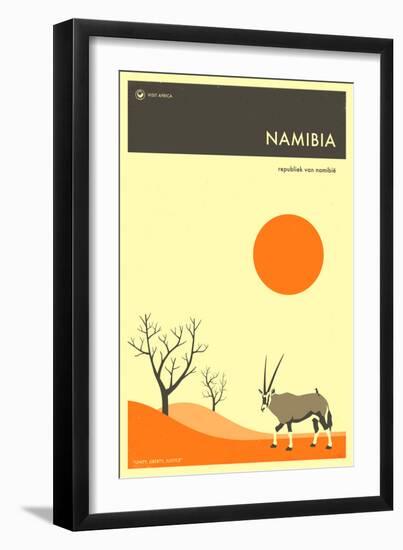 Visit Namibia-Jazzberry Blue-Framed Art Print