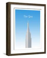 Visit New York City (minimalist)-The Saturday Evening Post-Framed Giclee Print