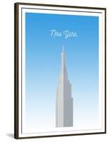 Visit New York City (minimalist)-The Saturday Evening Post-Framed Premium Giclee Print