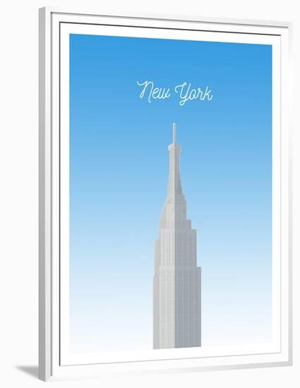 Visit New York City (minimalist)-The Saturday Evening Post-Framed Premium Giclee Print