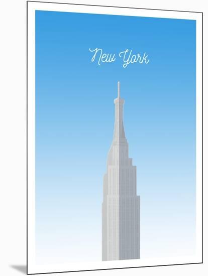 Visit New York City (minimalist)-The Saturday Evening Post-Mounted Premium Giclee Print