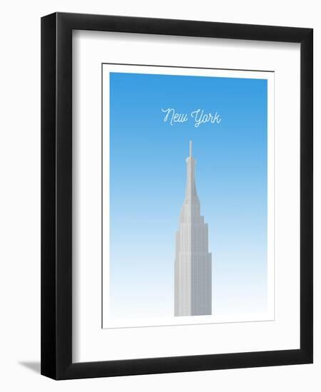 Visit New York City (minimalist)-The Saturday Evening Post-Framed Premium Giclee Print