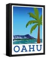 Visit Oahu-The Saturday Evening Post-Framed Stretched Canvas