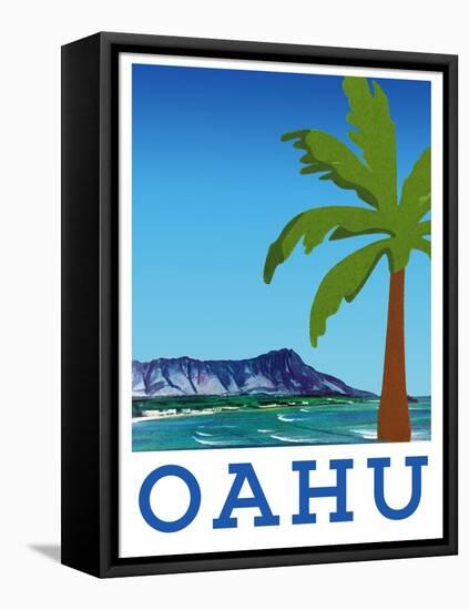 Visit Oahu-The Saturday Evening Post-Framed Stretched Canvas