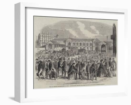 Visit of British Excursionists to Paris-null-Framed Giclee Print