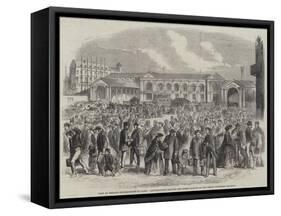 Visit of British Excursionists to Paris-null-Framed Stretched Canvas