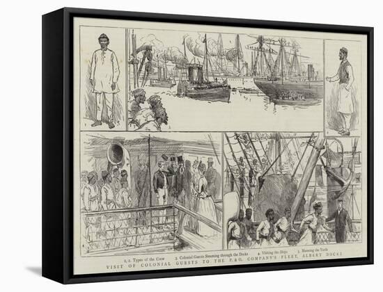 Visit of Colonial Guests to the P and O Company's Fleet, Albert Docks-null-Framed Stretched Canvas