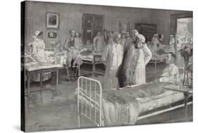 Visit of Franz Joseph of Austria to a Military Hospital in Vienna-Wilhelm Gause-Stretched Canvas