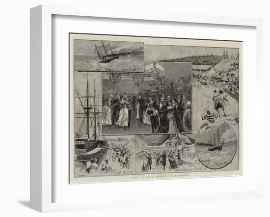 Visit of HMS Nelson to Melbourne-null-Framed Giclee Print