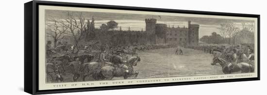 Visit of Hrh the Duke of Connaught to Kilkenny Castle, Meet of the Foxhounds-null-Framed Stretched Canvas